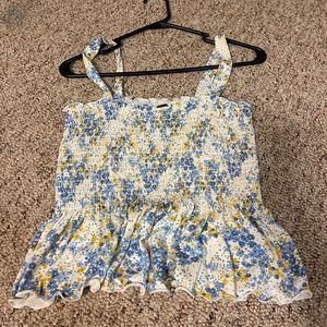 FOREVER 21 TOP, WORN ONCE, FLORAL MEDIUM